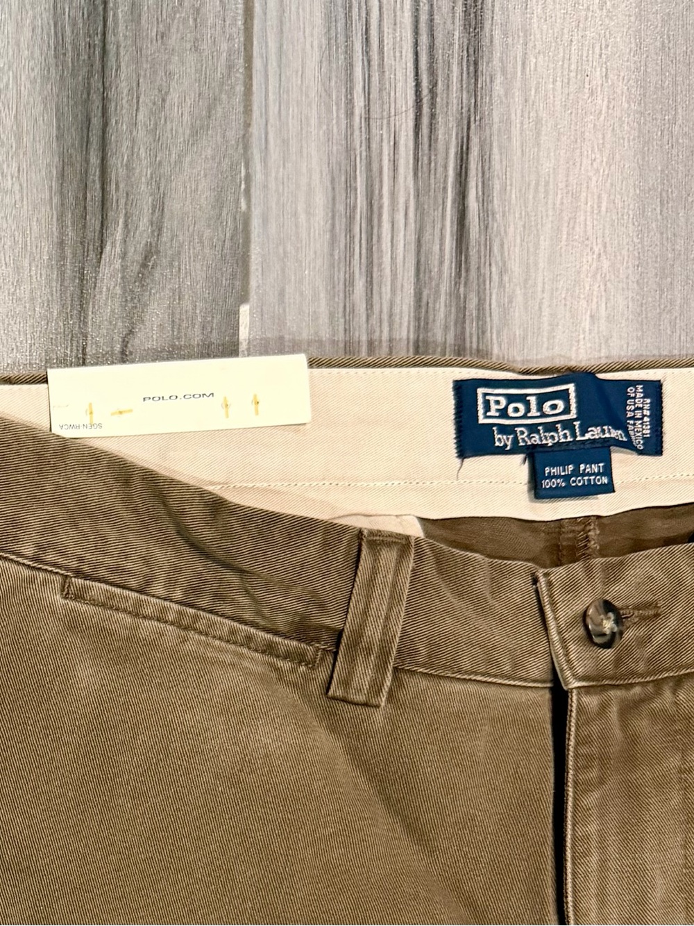 Polo by Ralph Lauren The Phillip Pant Olive/Tan Men's Casual Vintage Chino Pants - Picture 2 of 3